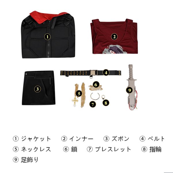 画像8: サイバーパンク2077 cyberpunk 2077 ジャッキー・ウェルズ Jackie Welles コスチューム コスプレ衣装 (8)