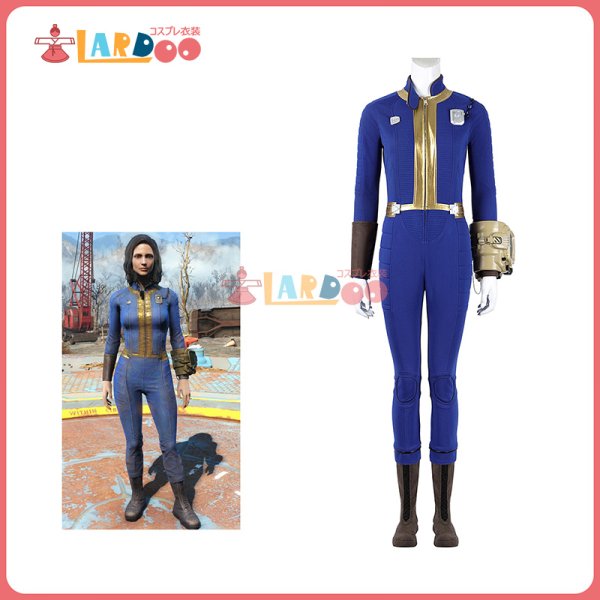 画像1: Fallout 4（フォールアウト4） No.75 Sheltersuit No.75 シェルタースーツアーム道具付き コスチューム コスプレ衣装/靴 (1)