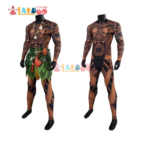 画像4: モアナと伝説の海2 Moana2 マウイ-Maui コスプレ衣装 コスチューム (4)