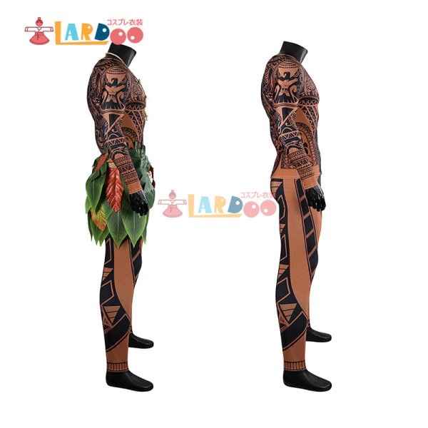 画像5: モアナと伝説の海2 Moana2 マウイ-Maui コスプレ衣装 コスチューム (5)
