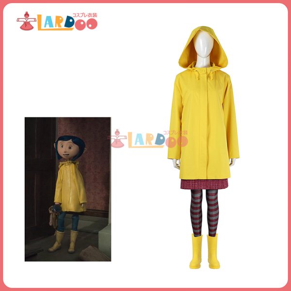 画像1: コララインとボタンの魔女 Coraline & the Secret Door Caroline コスチューム コスプレ衣装/靴 (1)
