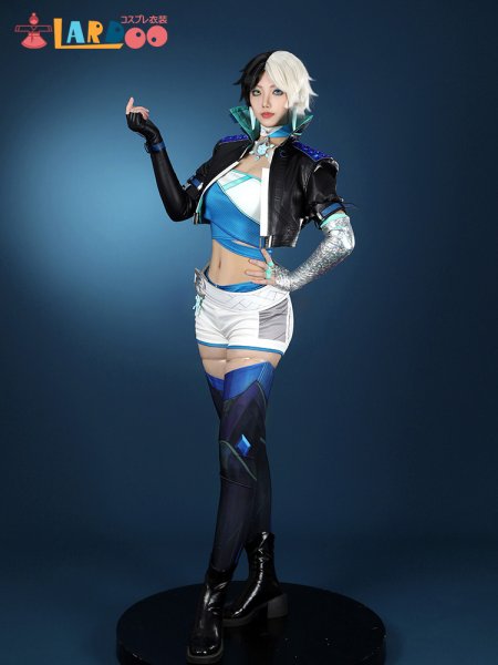 画像2: マーベル・ライバルズ ストラテジスト ルナ・スノー Luna Snow  Marvel Rivals コスチューム コスプレ衣装 (2)