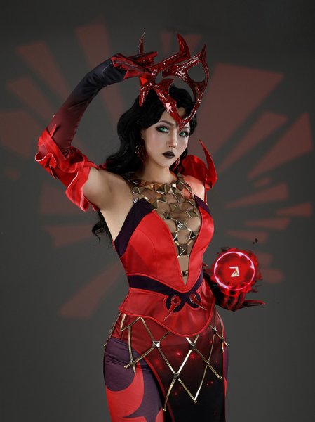 画像3: マーベル・ライバルズ  Marvel Rivals  スカーレット・ウィッチ エンポリアム メイトロン  Emporium Matron コスチューム コスプレ衣装 (3)