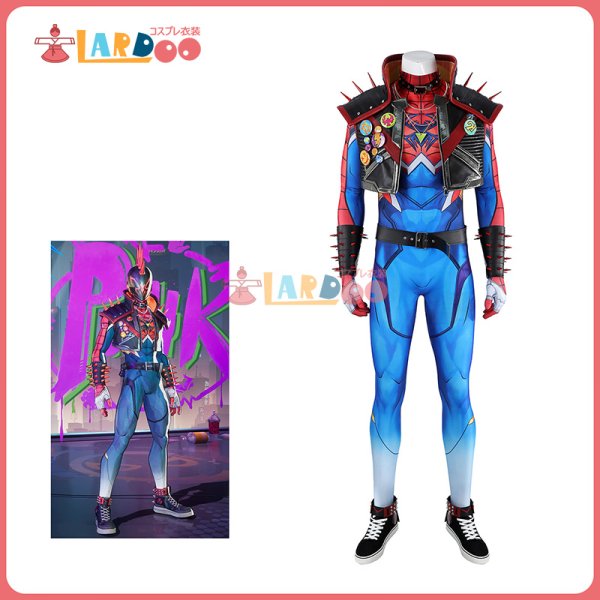 画像1: マーベル・ライバルズ Spider punk 2099 スパイダーパンク2099  Marvel Rivals コスチューム コスプレ衣装 (1)