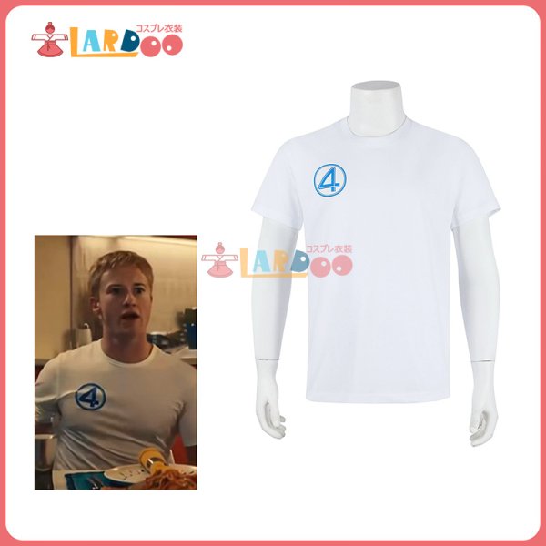 画像1:  ファンタスティック4：ファースト・ステップ イ  Tシャツ  半袖  コスチューム コスプレ衣装 (1)