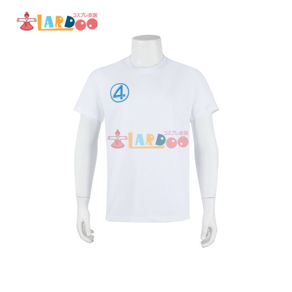 画像2:  ファンタスティック4：ファースト・ステップ イ  Tシャツ  半袖  コスチューム コスプレ衣装 (2)