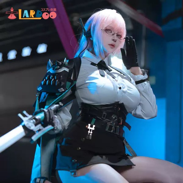 画像2: ゼンレスゾーンゼロ ゼンゼロ ZZZ 月城柳 対ホロウ6課 コスチューム コスプレ衣装/ウィッグ/靴  (2)