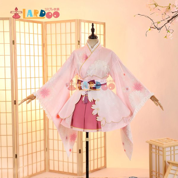 画像5: ラブライブ！サンシャイン!! LoveLive! Sunshine!! 黒澤ルビィ 桜和装 コスチューム コスプレ衣装 (5)