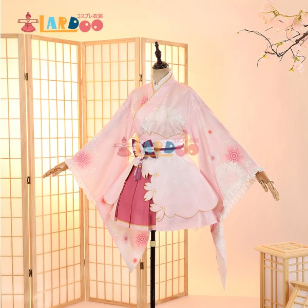 画像6: ラブライブ！サンシャイン!! LoveLive! Sunshine!! 黒澤ルビィ 桜和装 コスチューム コスプレ衣装 (6)