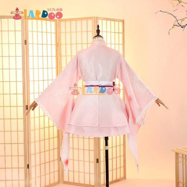 画像8: ラブライブ！サンシャイン!! LoveLive! Sunshine!! 黒澤ルビィ 桜和装 コスチューム コスプレ衣装 (8)