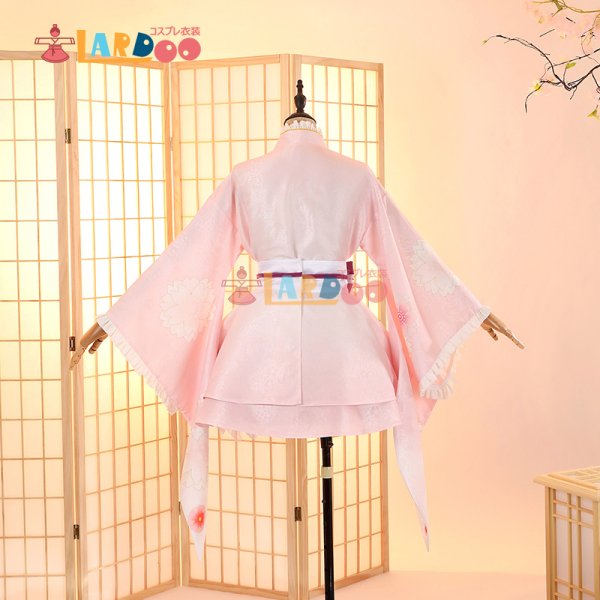 画像5: ラブライブ！サンシャイン!! LoveLive! Sunshine!! 津島善子 桜和装 コスプレ衣装 コスチューム (5)