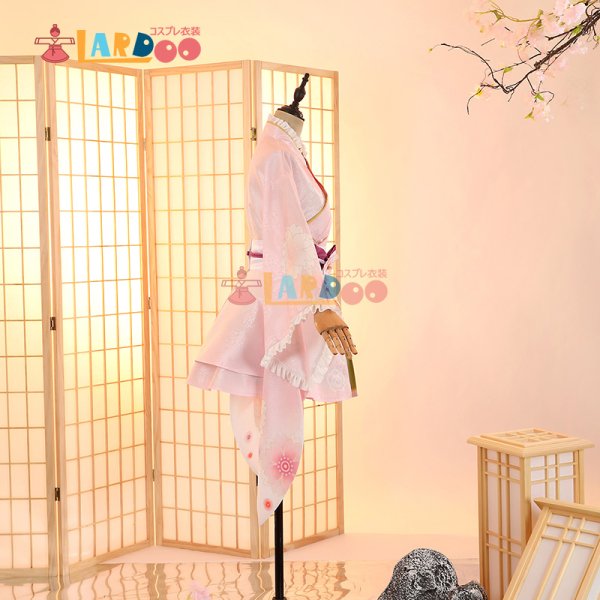 画像4: ラブライブ！サンシャイン!! LoveLive! Sunshine!!  国木田花丸  桜和装 コスプレ衣装 コスチューム (4)