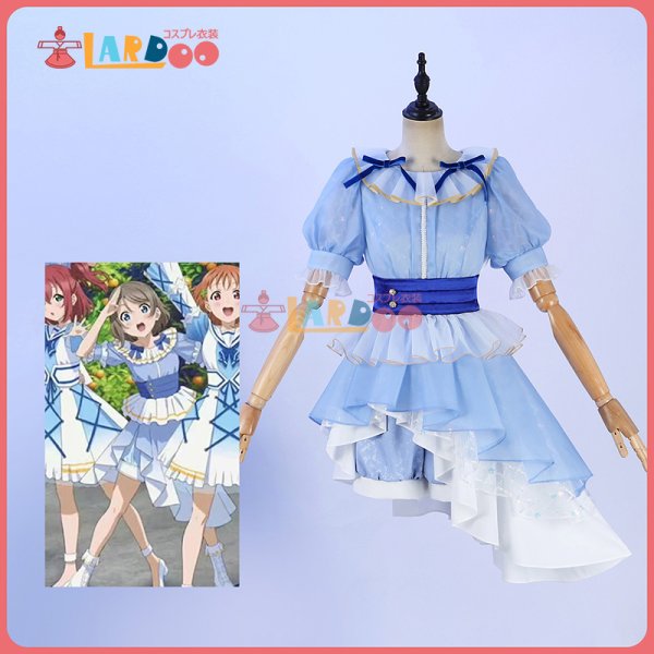 画像1: ラブライブ！サンシャイン!! LoveLive! Sunshine!! 渡辺曜 津島善子 小原鞠莉 沼津市100周年記念 コスチューム コスプレ衣装 (1)