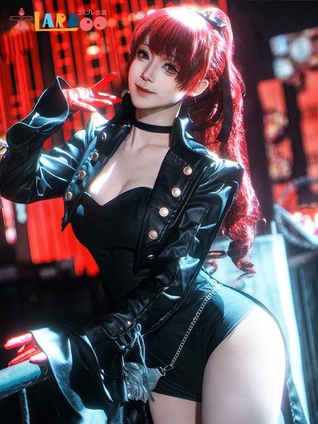 画像3: ペルソナ5 芳澤かすみ 怪盗スーツ仮面付き コスチューム コスプレ衣装 (3)