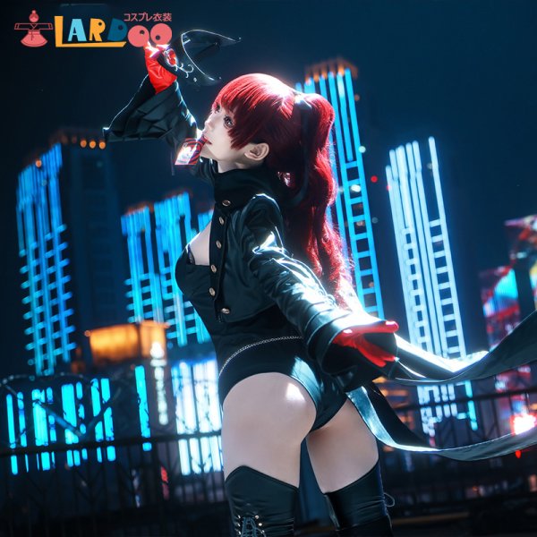 画像5: ペルソナ5 芳澤かすみ 怪盗スーツ仮面付き コスチューム コスプレ衣装 (5)