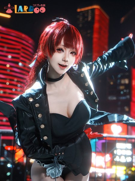 画像7: ペルソナ5 芳澤かすみ 怪盗スーツ仮面付き コスチューム コスプレ衣装 (7)
