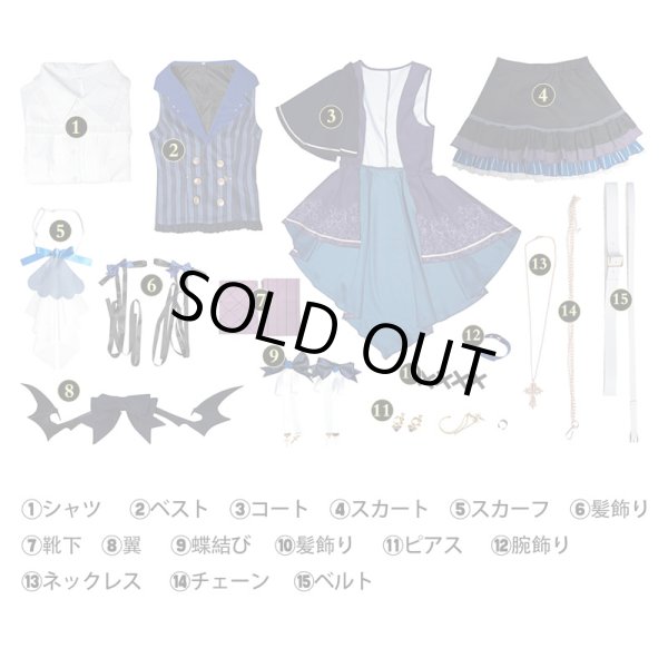 画像7: バーチャル VTuber Blanche Fleur  東雪蓮  あずま せれん ハロウィン新衣装 コスプレ衣装 コスチューム (7)