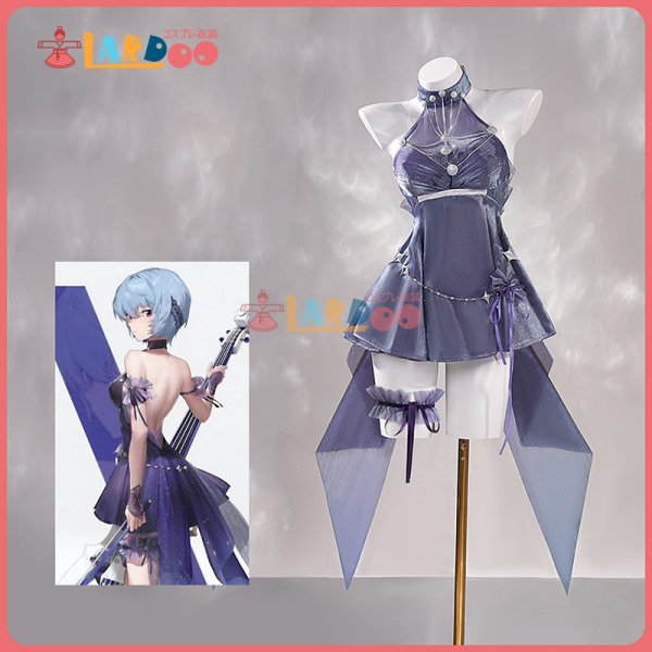 画像1: 勝利の女神：NIKKE エヴァンゲリオンコラボ 綾波レイ「霊魂の連結」コスチューム コスプレ衣装 (1)