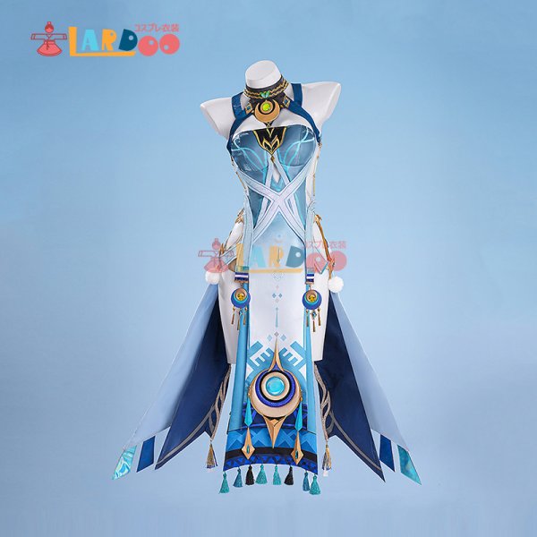 画像2: 原神 Genshin ナド・クライ ラウマ  Lauma  角付き コスチューム コスプレ衣装 (2)