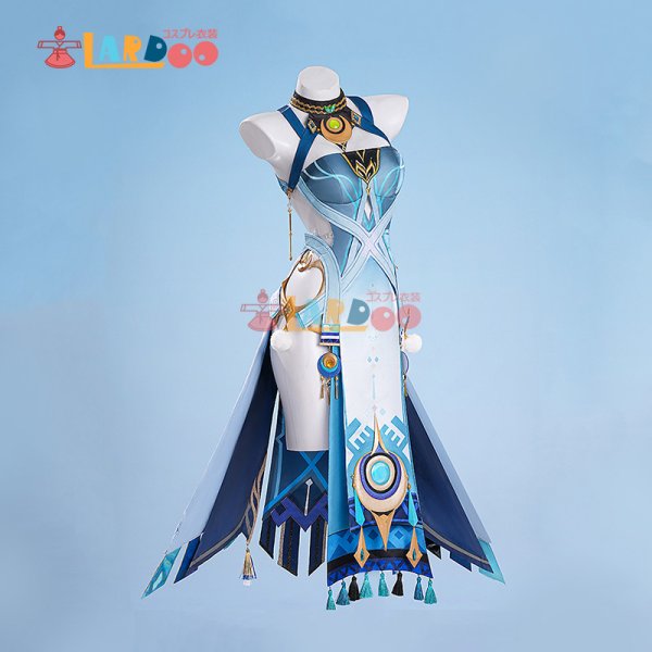 画像4: 原神 Genshin ナド・クライ ラウマ  Lauma  角付き コスチューム コスプレ衣装 (4)