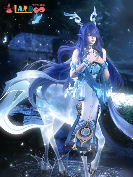 画像6: 原神 Genshin ナド・クライ ラウマ  Lauma  角付き コスチューム コスプレ衣装 (6)