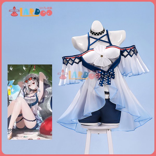 画像1: アークナイツ Arknights スカジ 水着 コスチューム コスプレ衣装 (1)