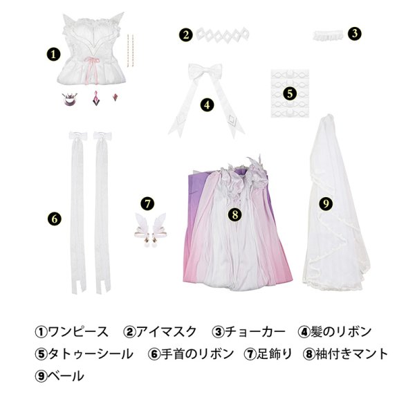 画像5: 原神 Genshin 原神☆FES 2026「少女」コロンビーナ Columbina コスチューム コスプレ衣装 (5)