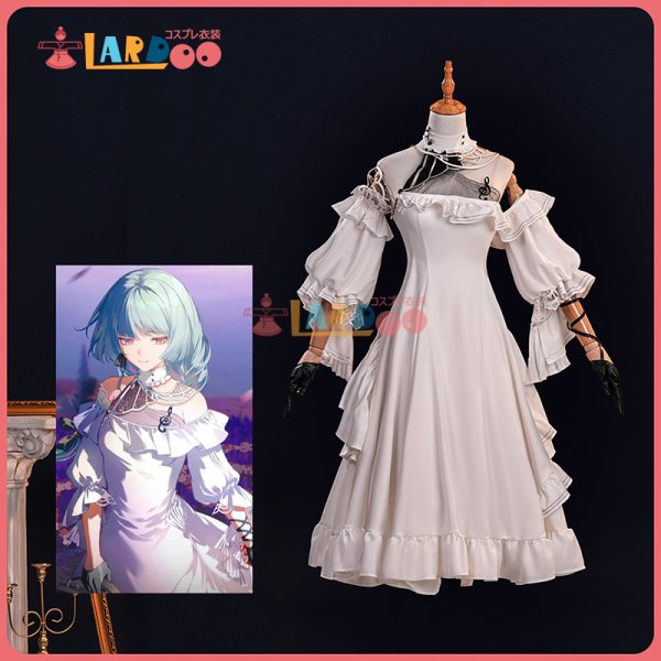 画像1: 鳴潮 メイチョウ Wuthering Waves フローヴァ Phrolova 白いドレス コスチューム コスプレ衣装 (1)