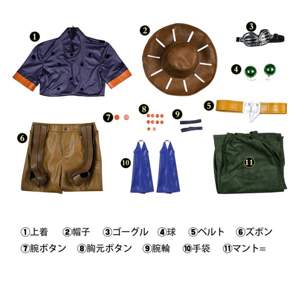 画像7: STEEL BALL RUN スティール・ボール ・ラン   ジャイロ・ツェペリ Gyro Zeppeli  ジョジョの奇妙な冒険  コスチューム コスプレ衣装 (7)