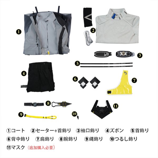 画像8: アークナイツ：エンドフィールド 男性主人公 管理人 コスチューム コスプレ衣装 (8)