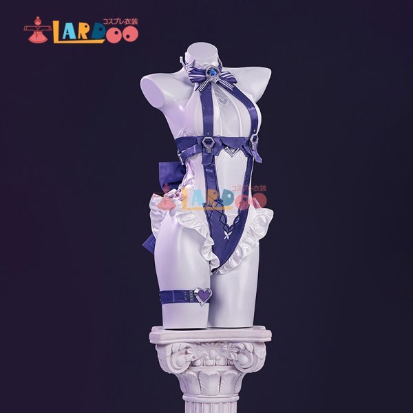 画像3: ゼンレスゾーンゼロ ZZZ ゼンゼロ ビビアン「イチハツは水辺に咲いて」コスチューム コスプレ衣装/ウィッグ/靴 (3)