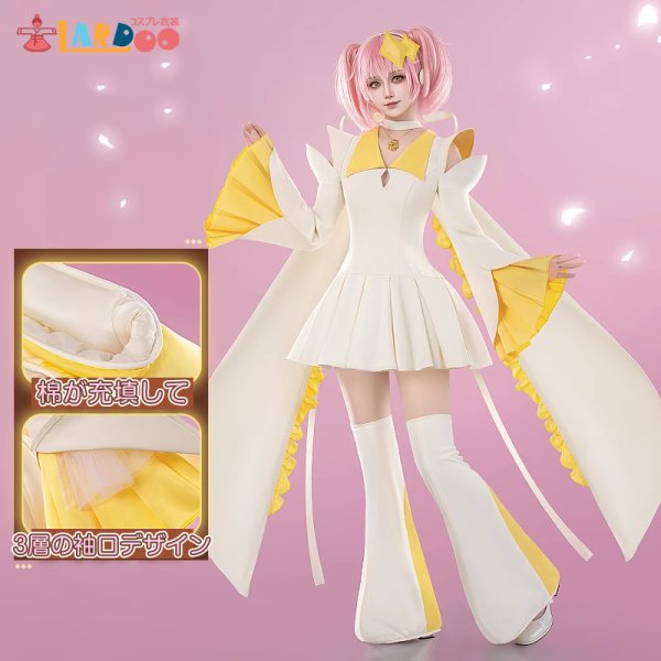 画像1: しゅごキャラ! 日奈森 亜夢  ひなもり あむ アミュレットダイヤ コスチューム ヘッドフォン付き コスプレ衣装 (1)