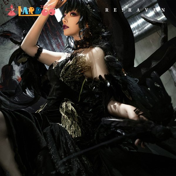 画像2: 「在庫あり」無期迷途 PathtoNowhere クロウ  Raven「靡声暗涌」レコード衣装 コスチューム コスプレ衣装 (2)