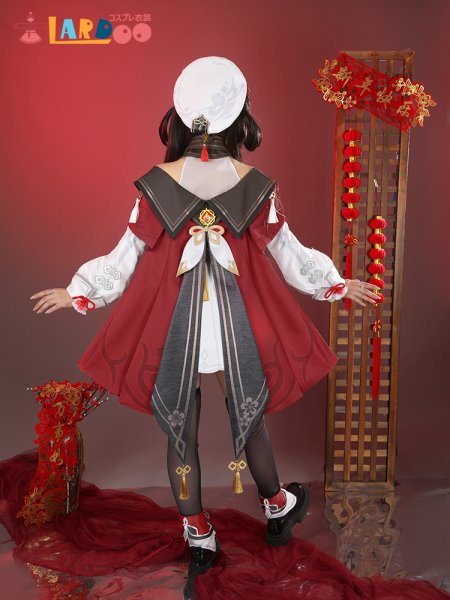 画像3: 原神 Genshin 璃月 胡桃-「残雪に咲く紅」 海灯祭2025 新コスチューム コスプレ衣装 (3)