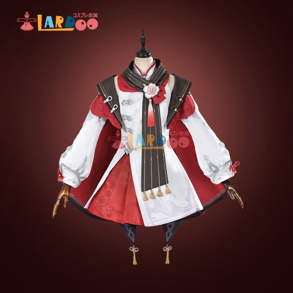画像5: 原神 Genshin 璃月 胡桃-「残雪に咲く紅」 海灯祭2025 新コスチューム コスプレ衣装 (5)
