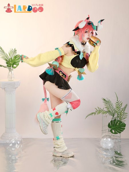 画像3: 原神 Genshin ナタ ヴァレサ  Varesa 金属神の目 コスチューム コスプレ衣装/ウィッグ/靴 (3)