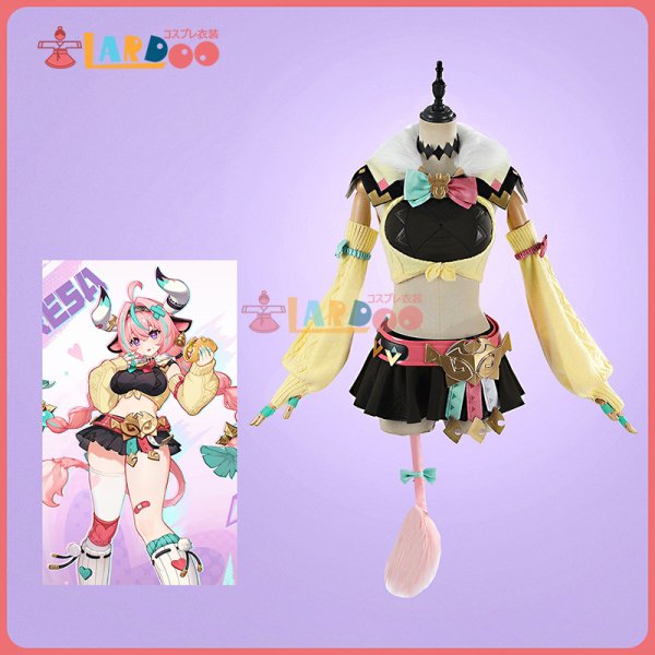 画像5: 原神 Genshin ナタ ヴァレサ  Varesa 金属神の目 コスチューム コスプレ衣装/ウィッグ/靴 (5)