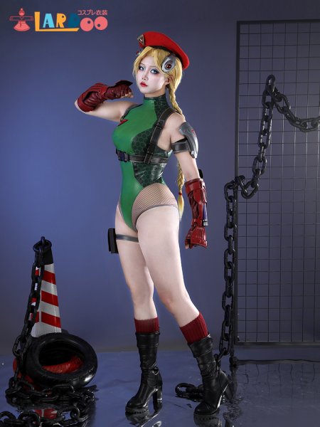 画像4: 「オーバーウォッチ 2」×「ストリートファイター6」 コラボ  ウィドウメイカー -「 キャミィ」 Cammy コスチューム コスプレ衣装 (4)