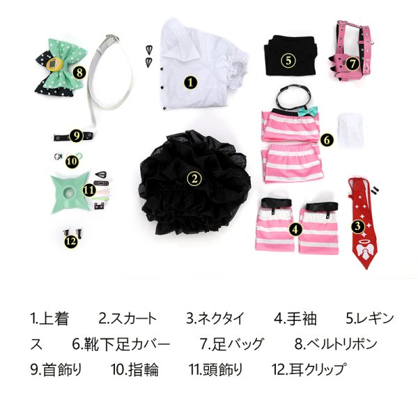 画像12: ゼンレスゾーンゼロ ゼンゼロ 「妄想エンジェル」 千夏ラミエル コスチューム コスプレ衣装 (12)