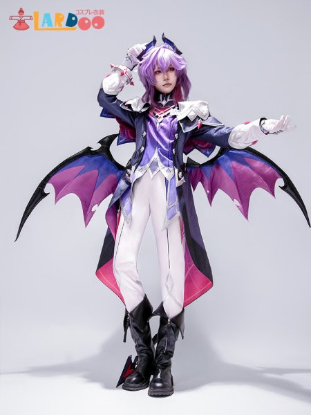 画像3: 原神 Genshin モンド ドゥリン Durin コスプレ衣装  翼付き コスチューム  (3)