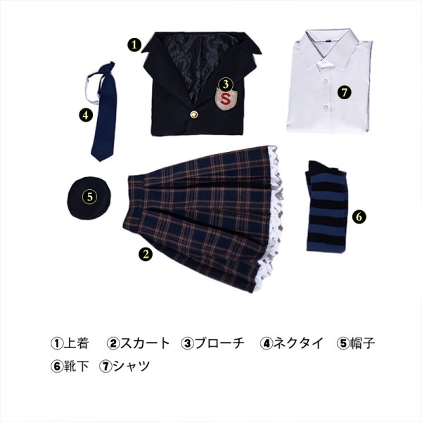 画像12: パンティ&ストッキングwithガーターベルト パンティ ストッキング  制服 コスチューム コスプレ衣装 (12)