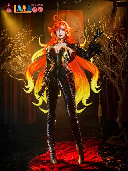 画像3: 原神 Genshin ナタ マーヴィカ-Mavuika コスチューム コスプレ衣装/ウィッグ/靴  (3)