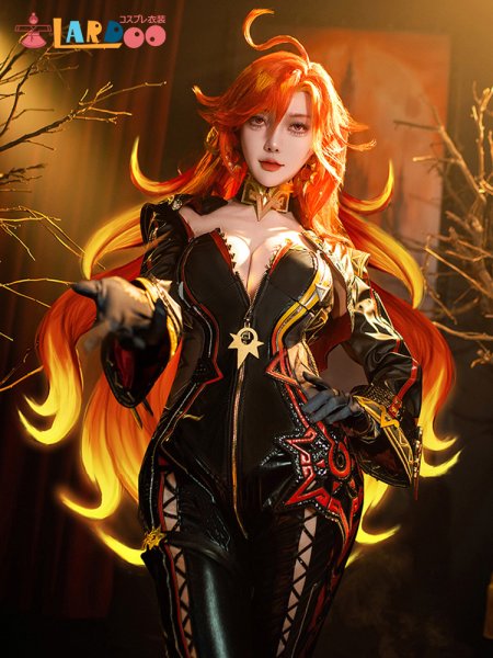 画像4: 原神 Genshin ナタ マーヴィカ-Mavuika コスチューム コスプレ衣装/ウィッグ/靴  (4)