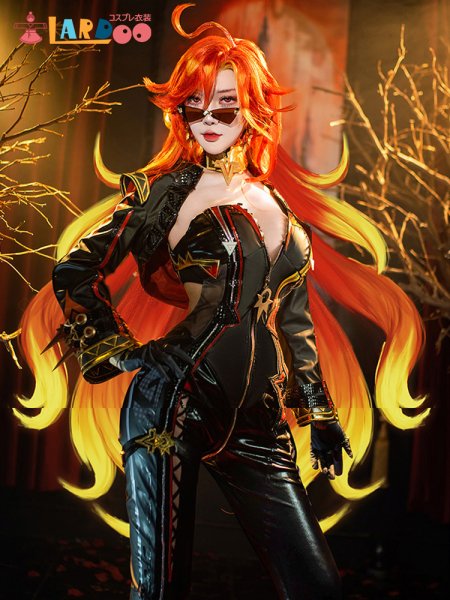 画像5: 原神 Genshin ナタ マーヴィカ-Mavuika コスチューム コスプレ衣装/ウィッグ/靴  (5)