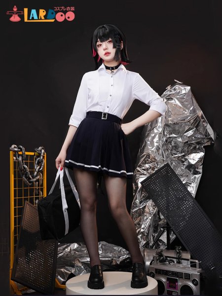 画像2: ゼンレスゾーンゼロ ゼンゼロ ZZZ エレン・ジョー 制服「月曜から金曜まで」 コスチューム コスプレ衣装/ウィッグ (2)