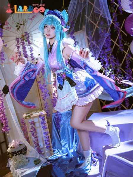 画像7: 原神 Genshin 稲妻 夢見月瑞希-YumemizukiMizuki コスチューム コスプレ衣装/ウィッグ (7)