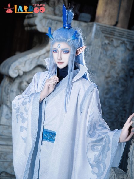 画像4: ナタ（哪吒2）：魔童鬧海 敖丙-ごうへい コスチューム コスプレ衣装/ウィッグ/ブーツ (4)