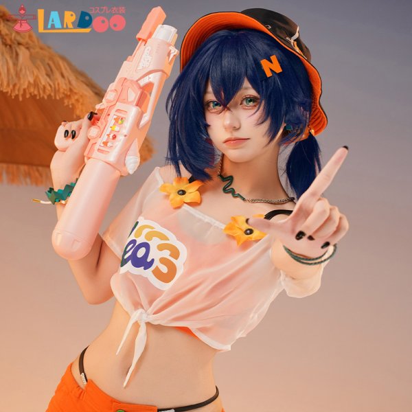 画像5: ゼンレスゾーンゼロ ゼンゼロ ZZZ  リン Belle 「夏色ブルースカイ」水着 コスチューム コスプレ衣装/ウィッグ/靴 (5)