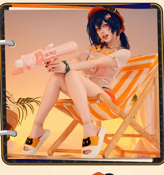 画像2: ゼンレスゾーンゼロ ゼンゼロ ZZZ  リン Belle 「夏色ブルースカイ」水着 コスチューム コスプレ衣装/ウィッグ/靴 (2)