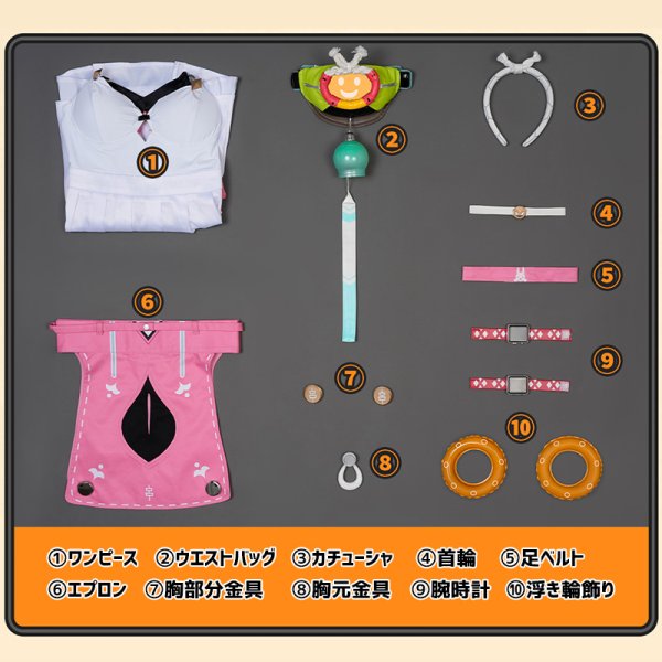 画像6: ゼンレスゾーンゼロ ゼンゼロ ZZZ アリス・タイムフィールド 「タイム香る海辺」 水着 コスチューム コスプレ衣装/ウィッグ (6)